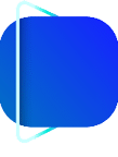 A blue square with a white line on it. Contenuto generato da AI