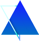 A blue triangle with a blue line going through it. Contenuto generato da AI