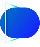 A blue circle with a triangle on the side. Contenuto generato da AI