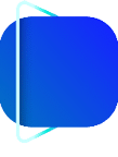 A blue square with a white line on it. Contenuto generato da AI