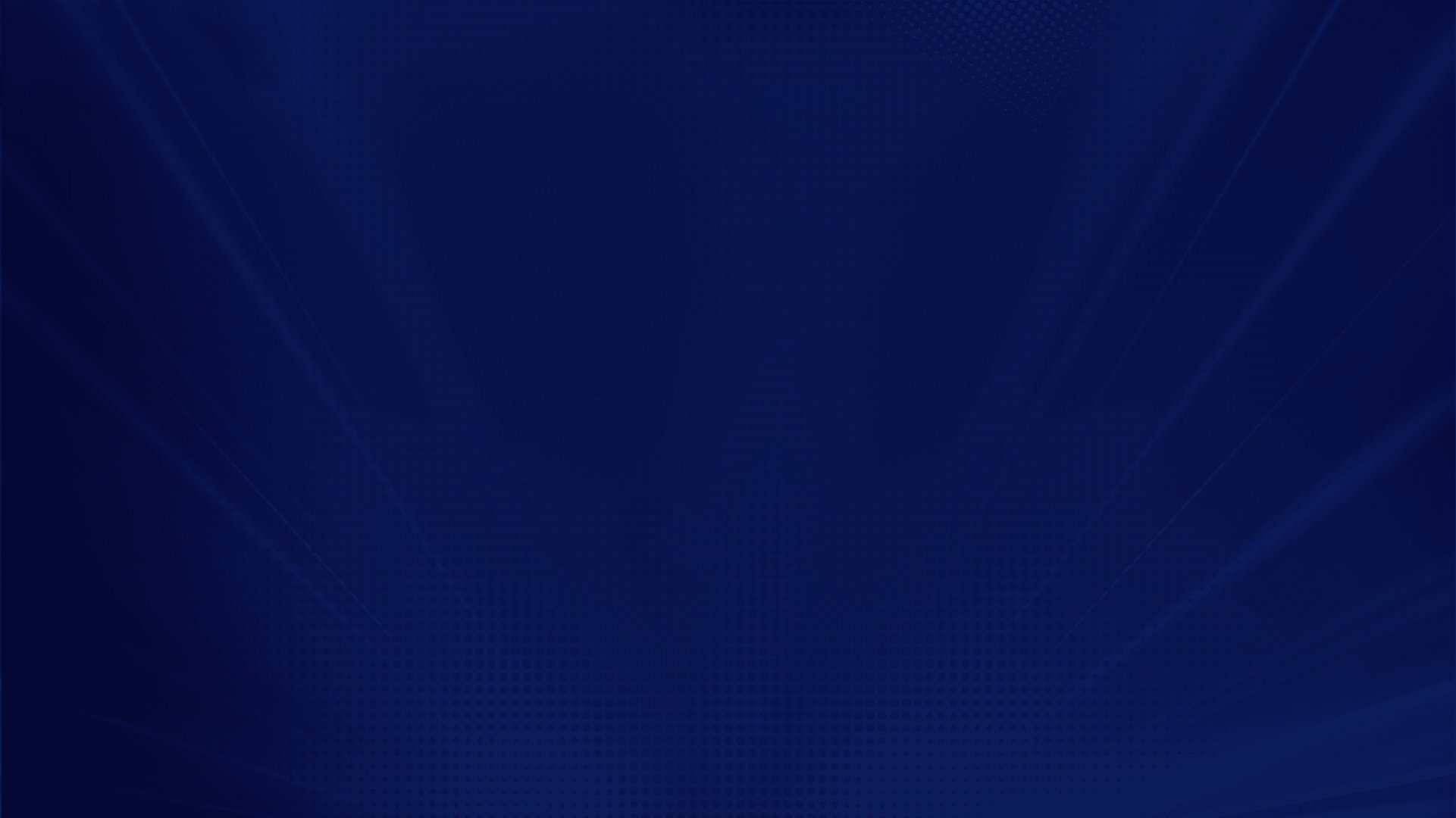A dark blue background with subtle radial light streaks and a dotted texture pattern. Descrizione generata da AI