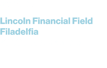 ore 21.00 Lincoln Financial Field Filadelfia 70.000 posti a sedere