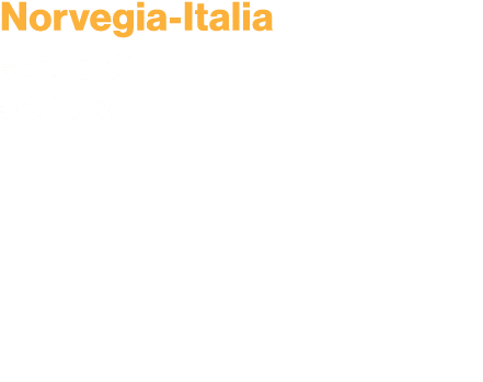 Norvegia Italia venerd 31 ore 18.15 