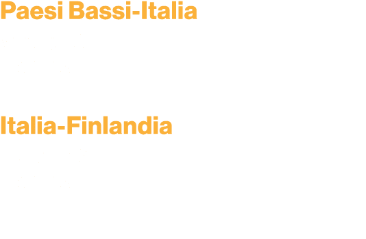 Paesi Bassi Italia venerd 12 ore 18.15 Italia Finlandia marted  16 ore 18.15
