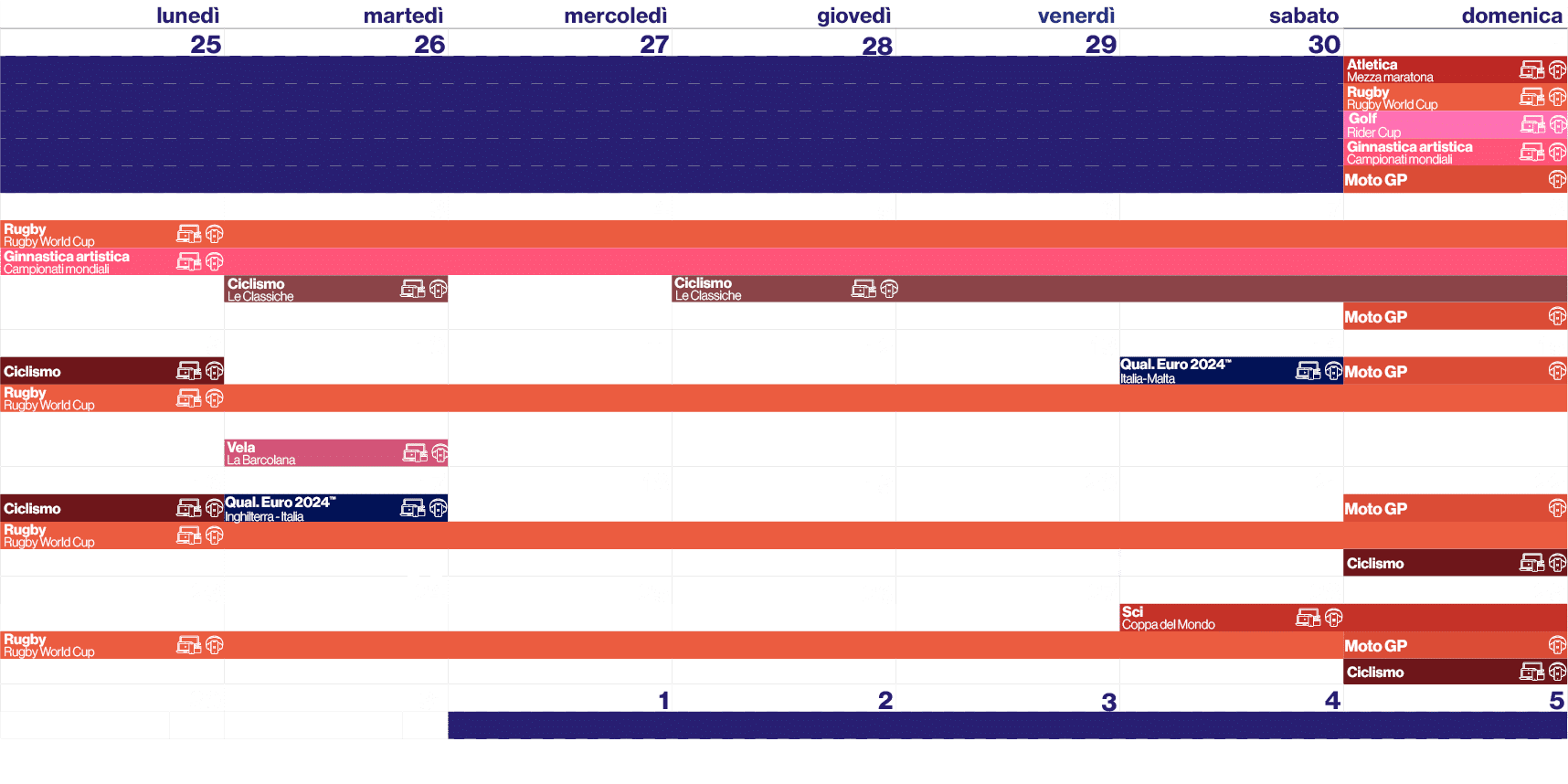 luned ,marted ,mercoled ,gioved ,venerd ,sabato,domenica,,25,,26,,27,,28,,29,,30,,1,,,,,,,,,,,,,Atletica Mezza marato...