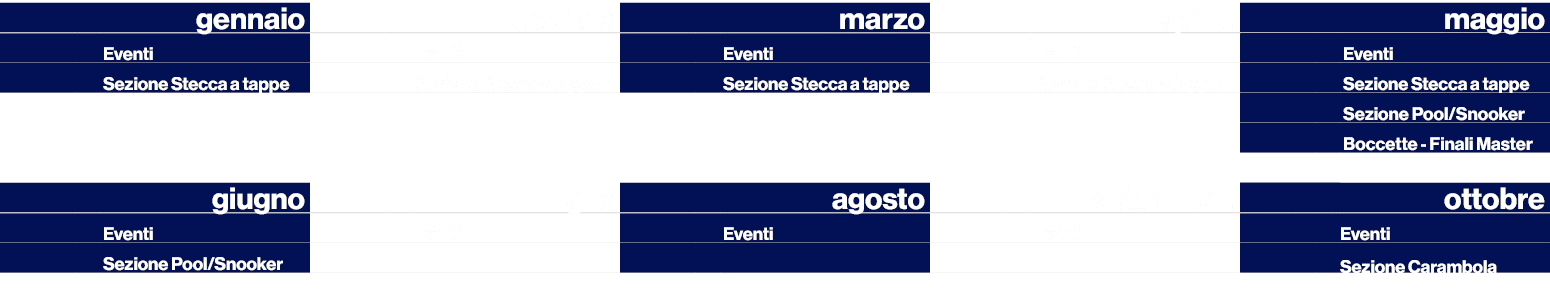 ,,gennaio,,,febbraio,,,marzo,,,aprile,,,maggio,,,Eventi,,,Eventi,,,Eventi,,,Eventi,,,Eventi,,,Sezione Stecca a tappe,...