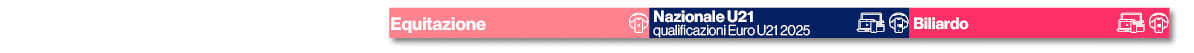 Equitazione,￼,Nazionale U21 qualificazioni Euro U21 2025,￼,Biliardo,￼,