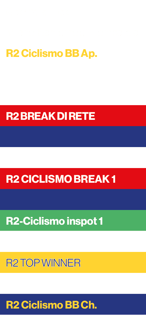 Giornata tipo,Milano Sanremo e Il Lombardia,R2 Ciclismo BB Ap. ,,,R2 BREAK DI RETE ,,,R2 CICLISMO BREAK 1 ,,R2 Ciclis...