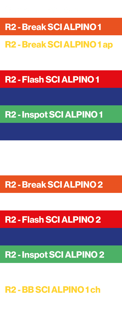 Giornata tipo 1 gara,R2 Break SCI ALPINO 1 ,R2 Break SCI ALPINO 1 ap,,R2 Flash SCI ALPINO 1 ,,R2 Inspot SCI ALPINO 1 ...