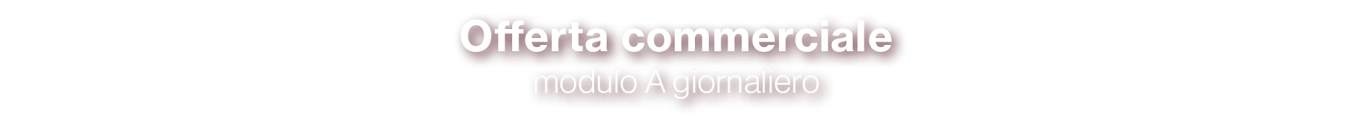 Offerta commerciale modulo A giornaliero
