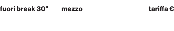 fuori break 30\“,mezzo,tariffa € ,Modulo Auguri,tv,185.010 
