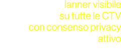 lanner visibile su tutte le CTV con consenso privacy attivo