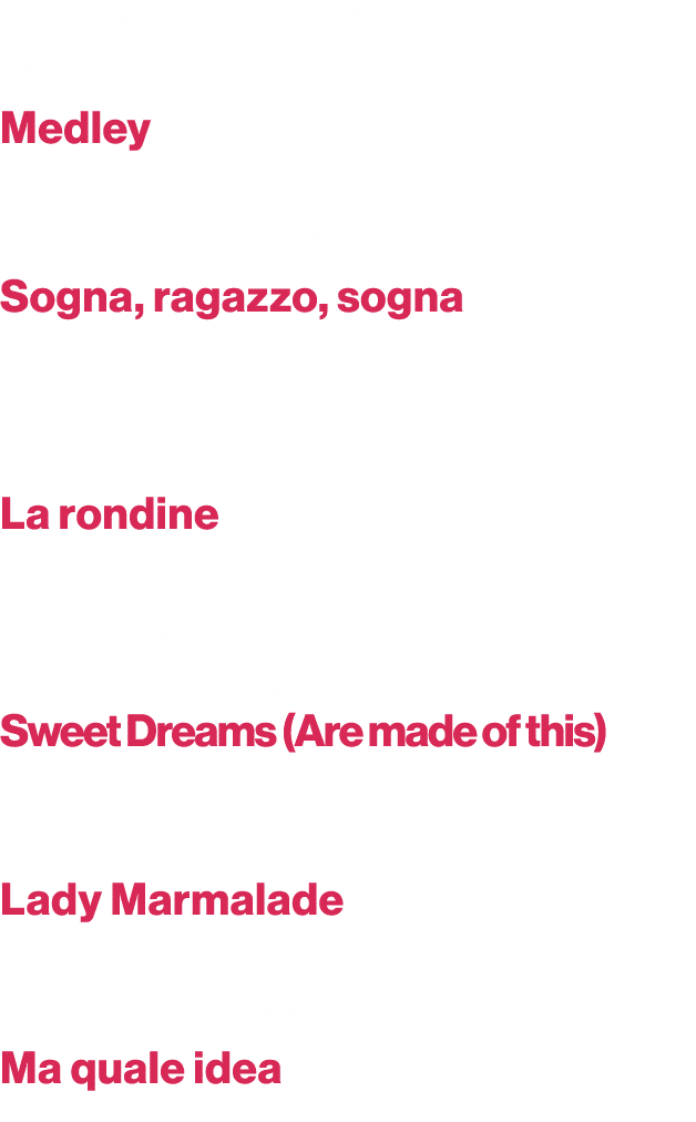 Alessandra Amoroso con Boomdabash Medley Alfa con Roberto Vecchioni Sogna, ragazzo, sogna Angelina Mango con quartett...