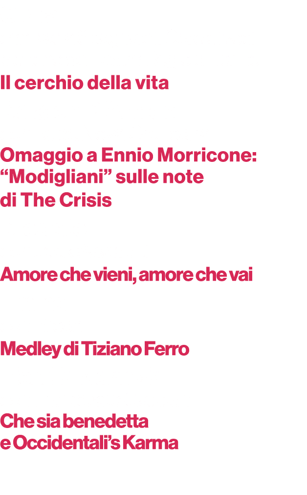 Clara con Ivana Spagna e il Coro di voci bianche del Teatro Regio di Torino Il cerchio della vita Dargen D'Amico con ...