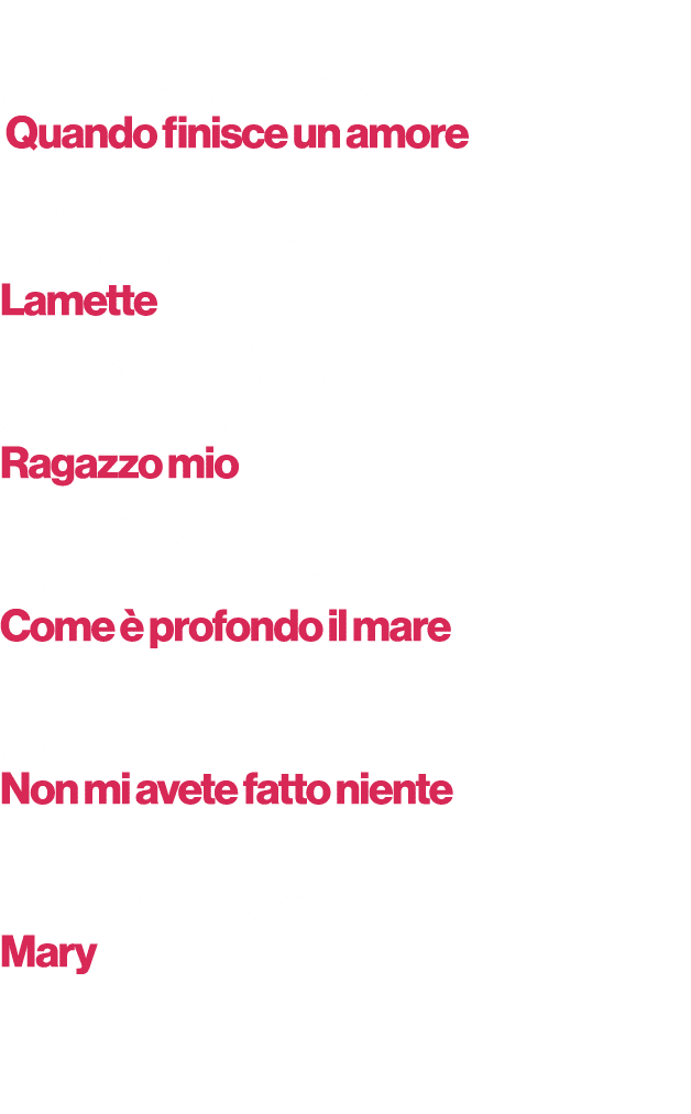 Irama con Riccardo Cocciante Quando finisce un amore La Sad con Donatella Rettore Lamette Loredana Bert con Venerus ...