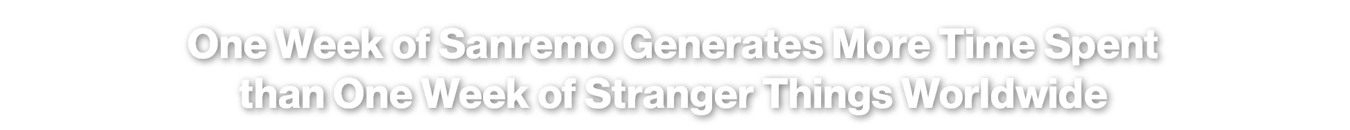 One Week of Sanremo Generates More Time Spent than One Week of Stranger Things Worldwide