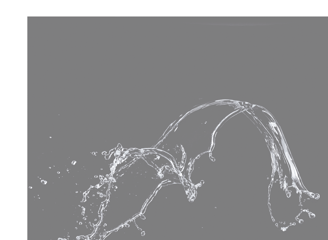 water splash isolated on black background
