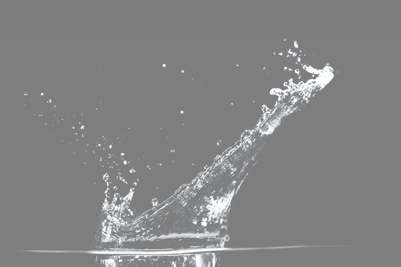 water splash isolated on the black background