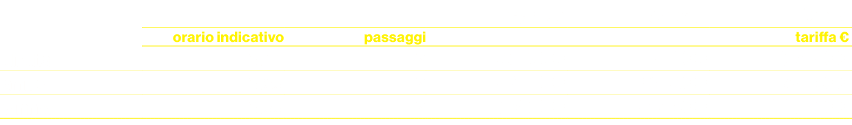 ,,,Bronze,Silver,Gold,,orario indicativo,passaggi,,,tariffa €,diretta, 16.00,7,35.700,44.100,57.400,arrivo,16.35,7,44...