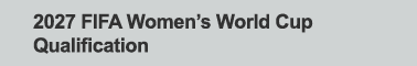 2027 FIFA Women’s World Cup Qualification
